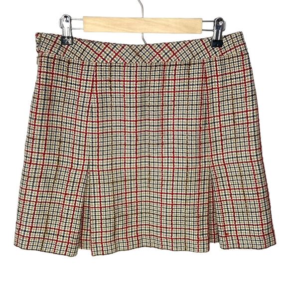 Plaid Pleated Short Skirt - Women's Size 8 Petite - Picture 2 of 5